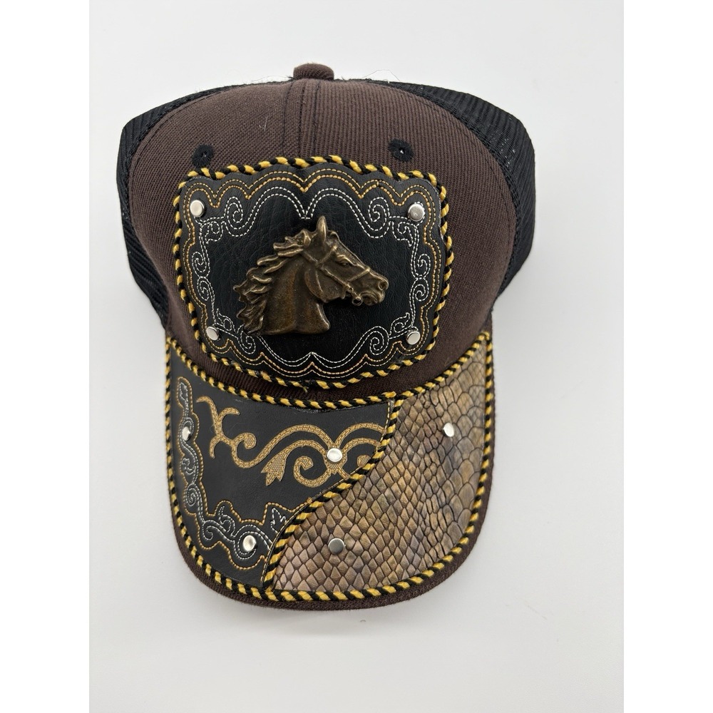 Cachucha Gorra Vaquera Caballo Western Rodeo Trucker Hat Bling Mexican Cap‎
